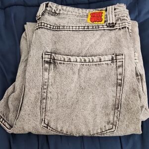 EMPYER Gray Denim Jeans with waist Patch